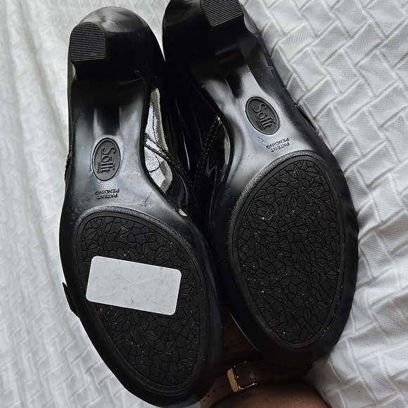 Sofft Elegant Black Patent Leather Women's Low Heels Minimalist Office Summer - Picture 5 of 12